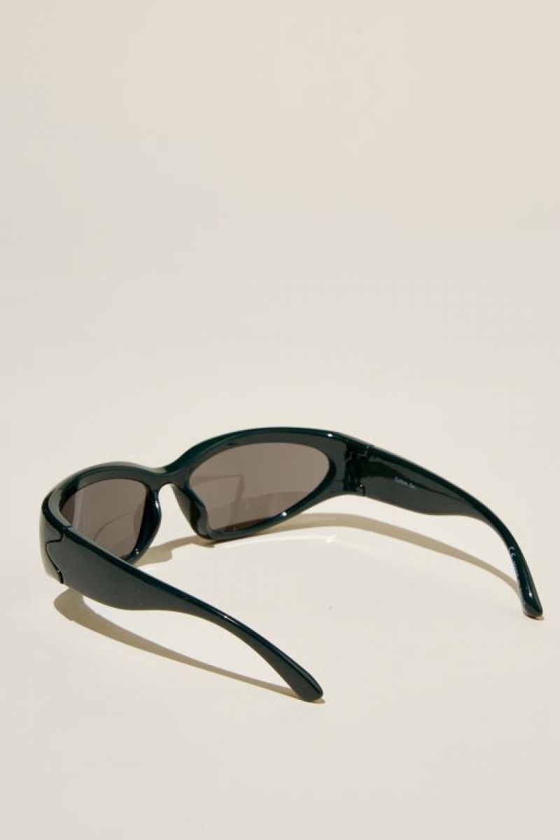 Cotton On The Millenium Men's Sunglasses Dark Green / Black | j7RxBAgbK32
