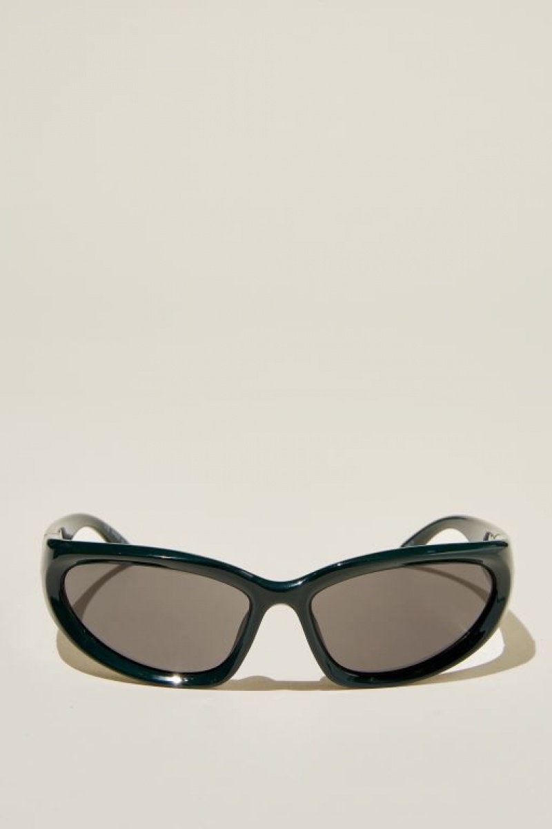 Cotton On The Millenium Men\'s Sunglasses Dark Green / Black | j7RxBAgbK32