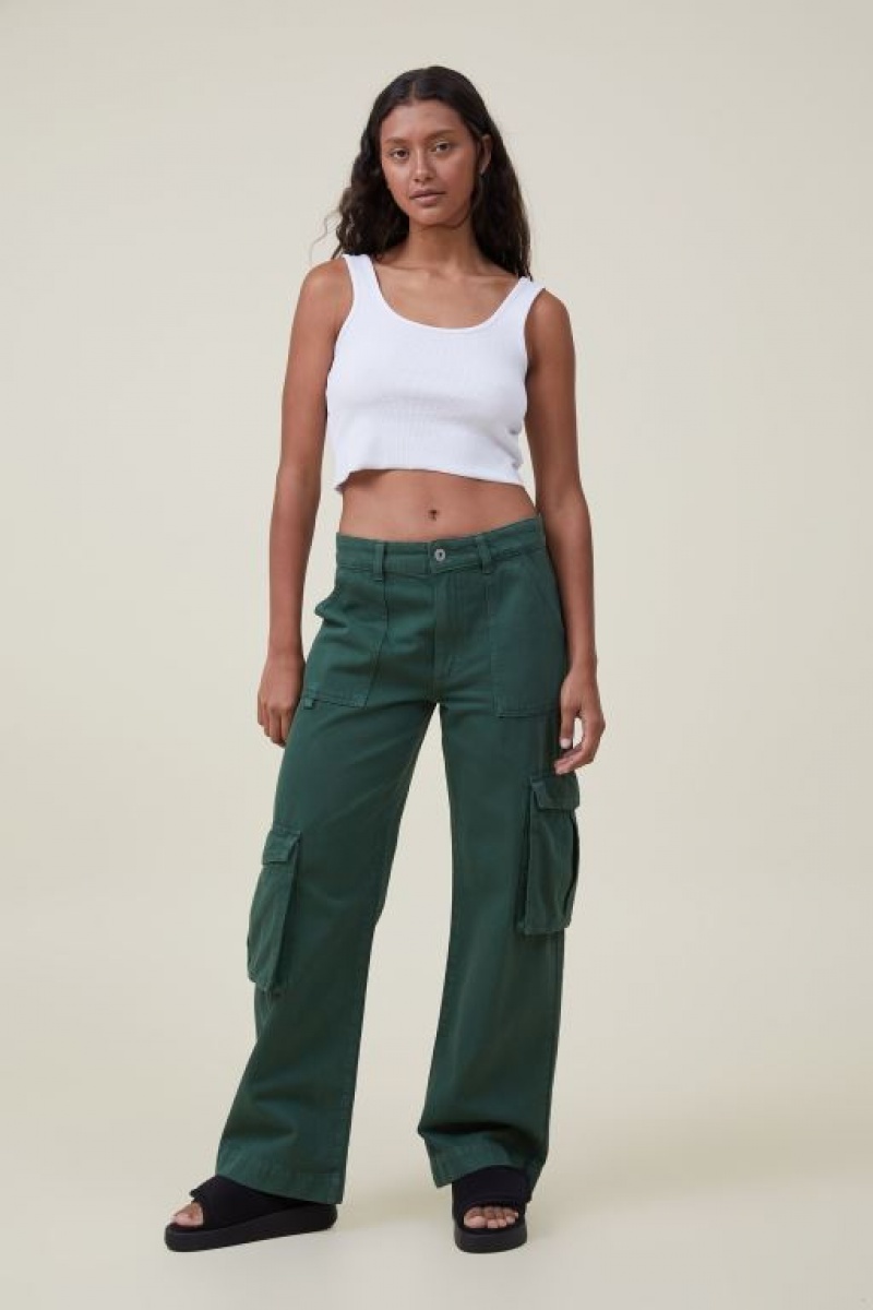 Cotton On The One Organic Rib Crop Women's Tanks White | P6VITBkS5TE