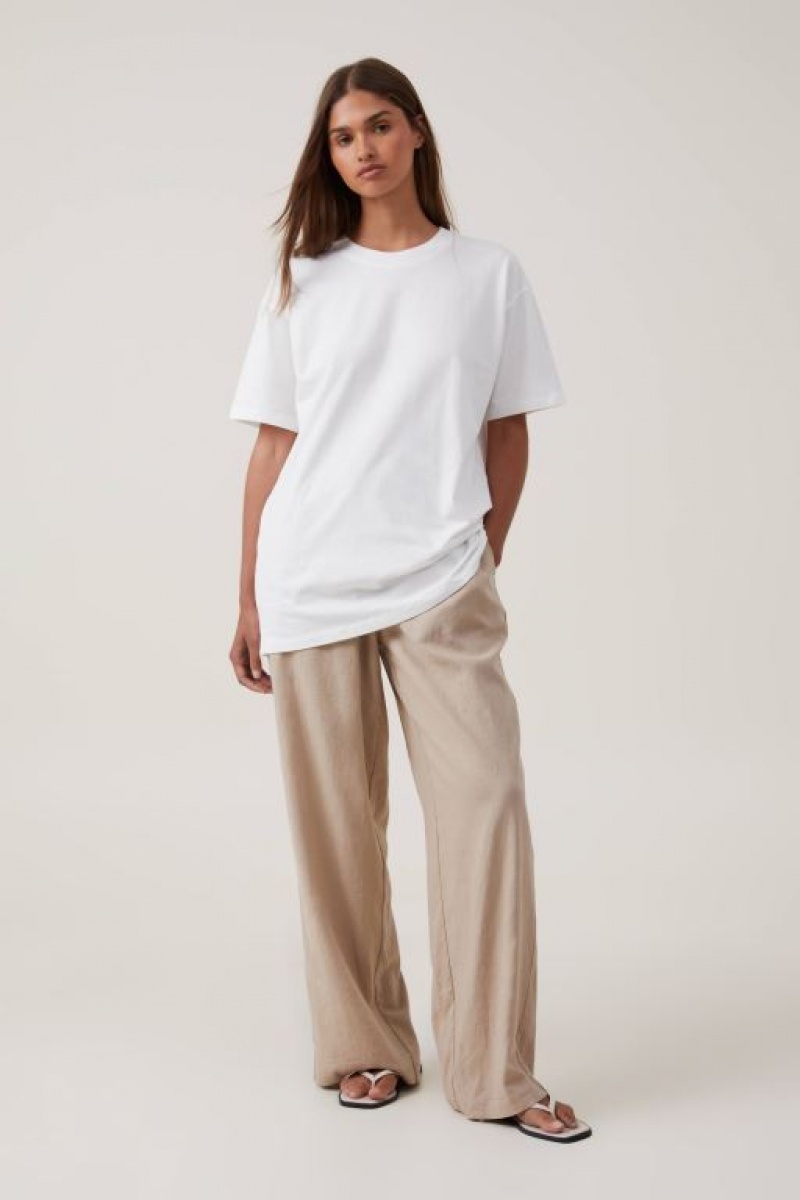 Cotton On The Oversized Graphic Women's Graphic T-Shirts White | NhI8iEuvKLp