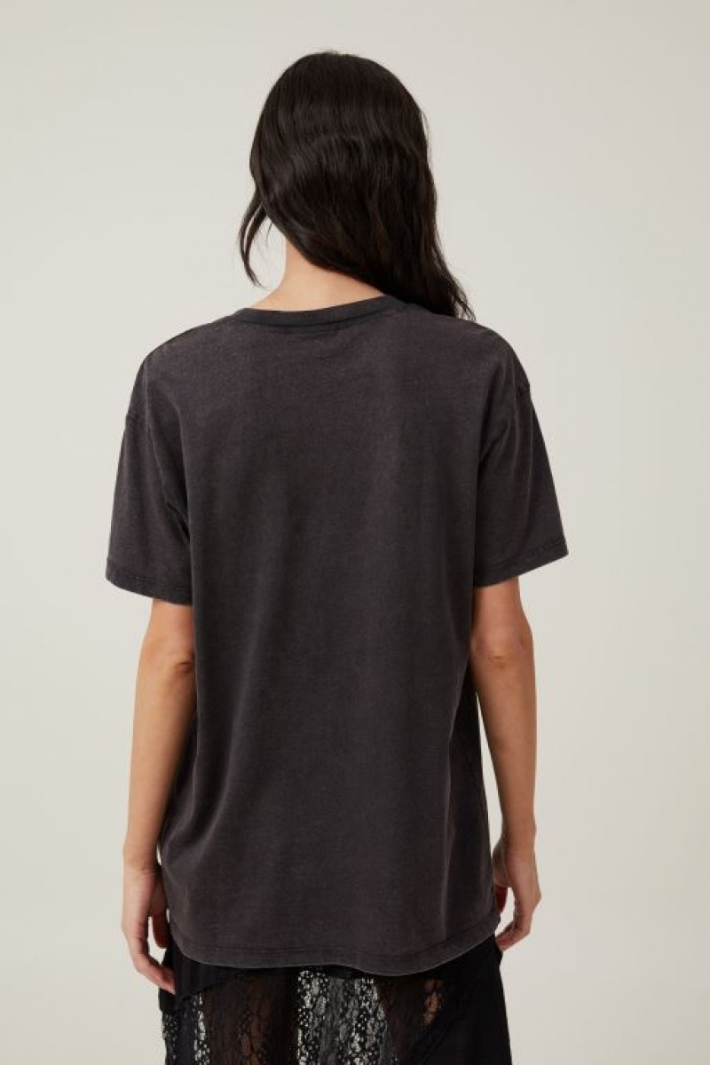 Cotton On The Oversized Hip Hop Women's Graphic T-Shirts Black | iQ4thHkqpke