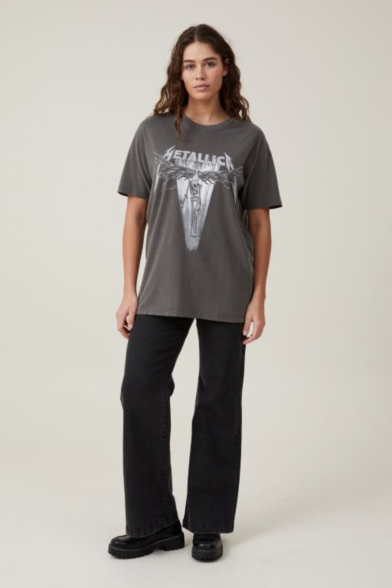 Cotton On The Oversized Metallica Women's Graphic T-Shirts Lcn | iqekgRm1BCE