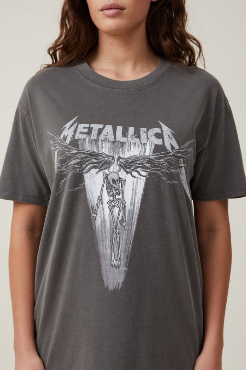 Cotton On The Oversized Metallica Women's Graphic T-Shirts Lcn | iqekgRm1BCE