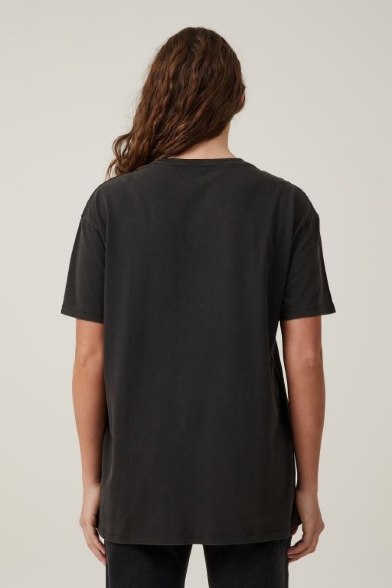 Cotton On The Oversized Nirvana Women's Graphic T-Shirts Black | wtW2S44EBvm
