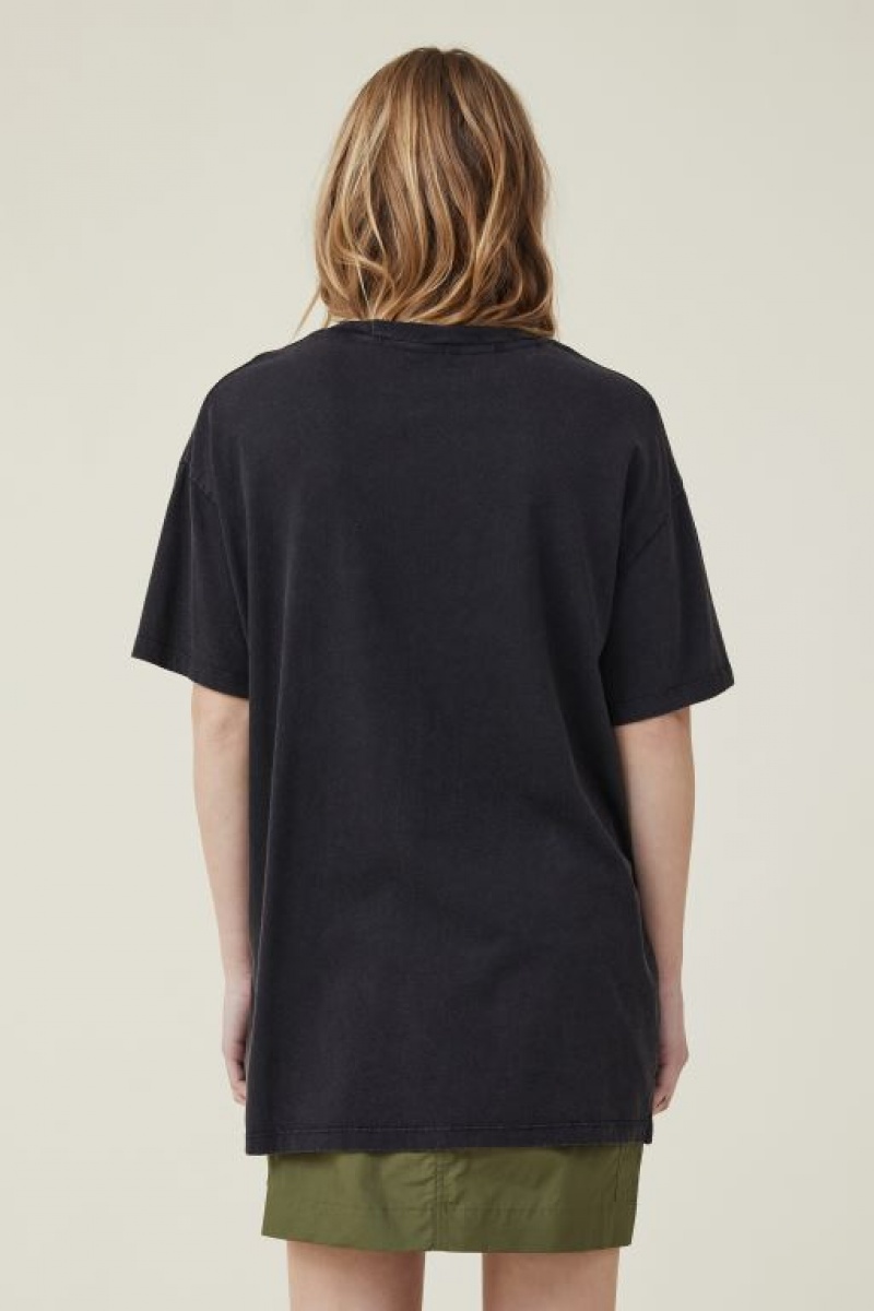 Cotton On The Oversized Nirvana Women's Graphic T-Shirts Black | GG2i7xU17yI