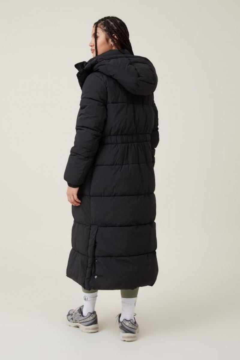 Cotton On The Recycled Longline Mother Puffer Women's Jackets Black | w94SBVnNPLh