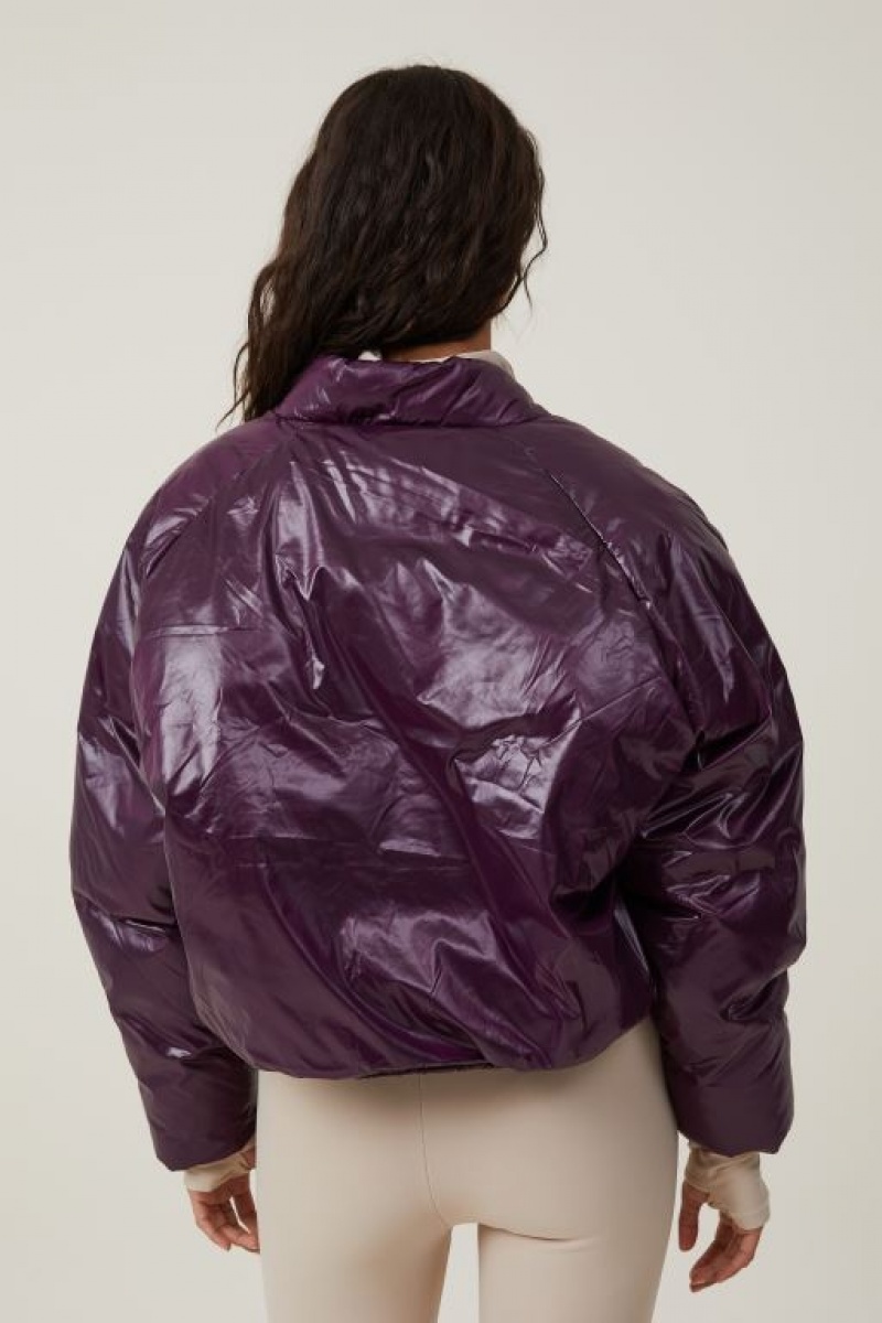 Cotton On The Recycled Mother Puffer Bomber Women's Jackets Pickled | 4IuoYToxINa