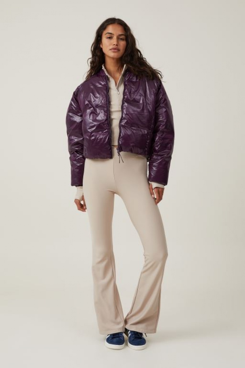 Cotton On The Recycled Mother Puffer Bomber Women's Jackets Pickled | 4IuoYToxINa