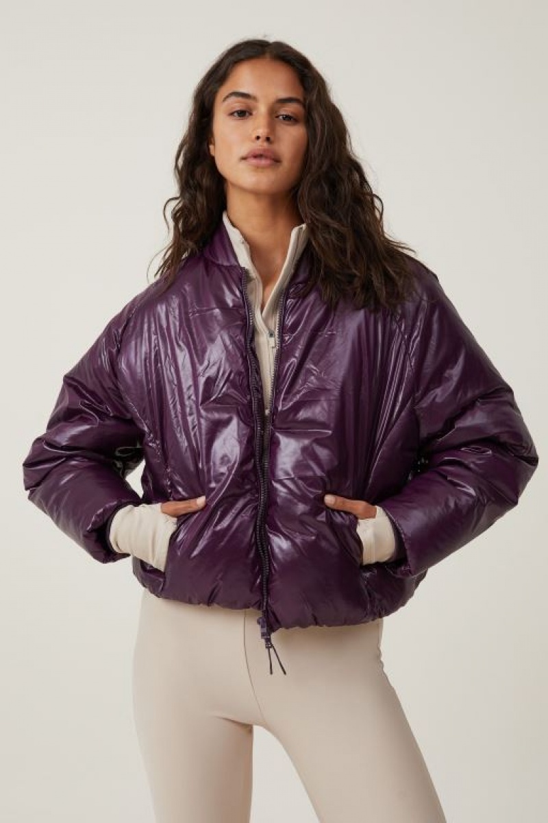 Cotton On The Recycled Mother Puffer Bomber Women\'s Jackets Pickled | 4IuoYToxINa