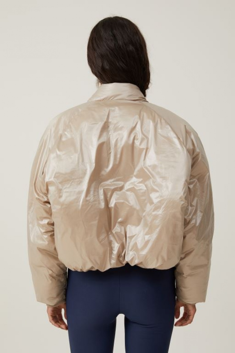 Cotton On The Recycled Mother Puffer Bomber Women's Jackets White | 8Q4ysBjrvWG