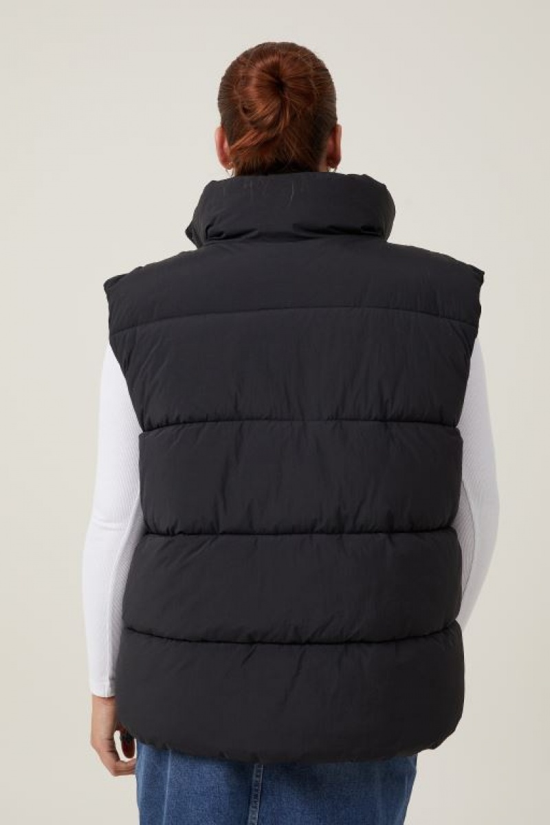 Cotton On The Recycled Mother Puffer Vest 2.0 Women's Jackets Black | ykvAjDEDjOS