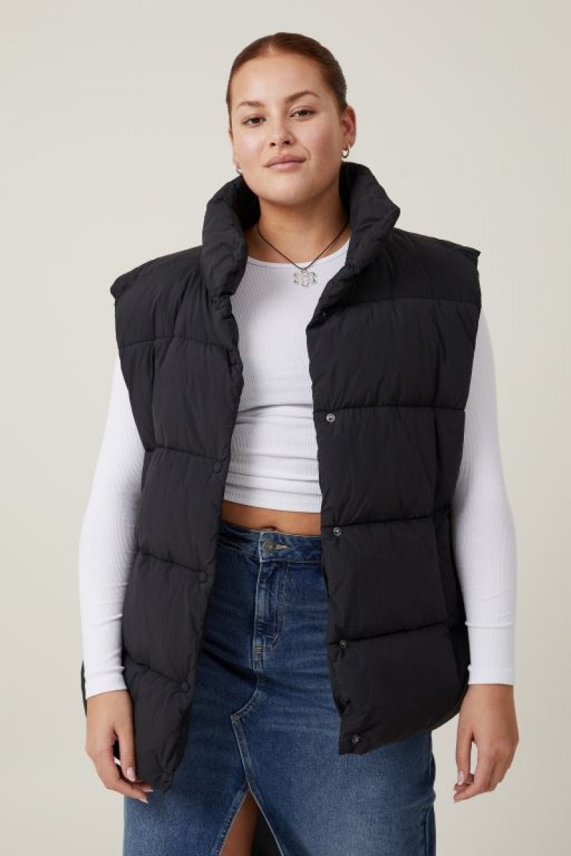 Cotton On The Recycled Mother Puffer Vest 2.0 Women's Jackets Black | ykvAjDEDjOS