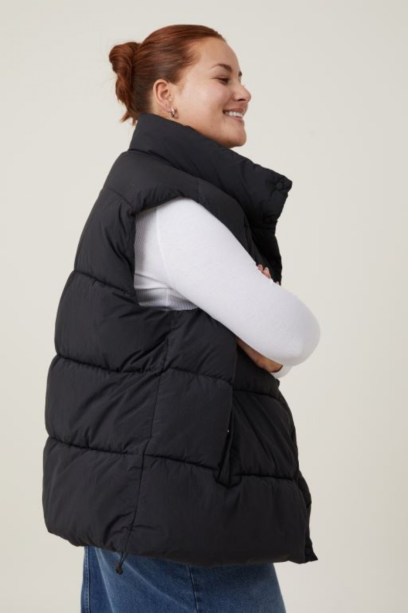 Cotton On The Recycled Mother Puffer Vest 2.0 Women's Jackets Black | ykvAjDEDjOS