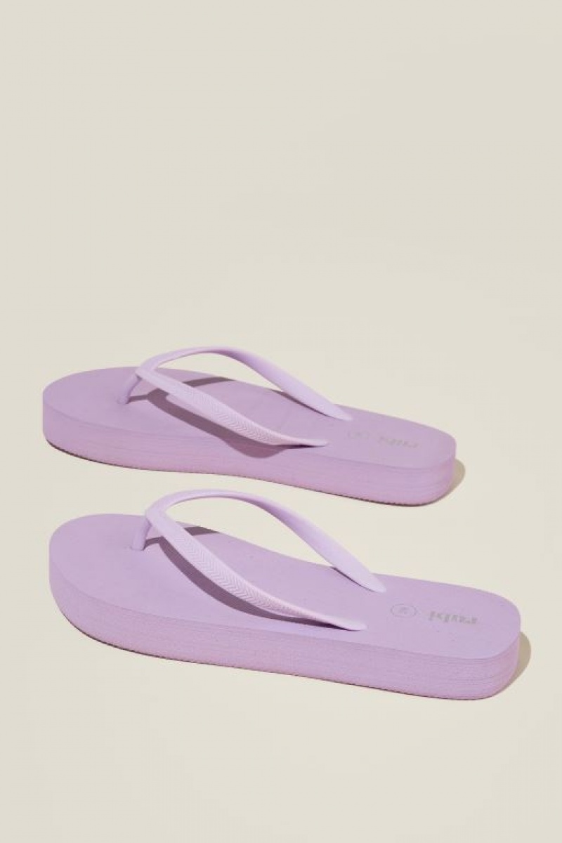 Cotton On The Rubi Flatform Flip Women's Sandals Purple | cBK6TDQwHPV