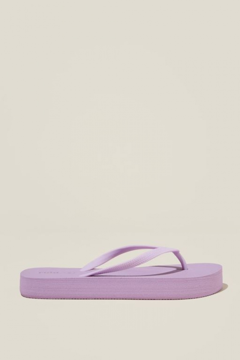 Cotton On The Rubi Flatform Flip Women\'s Sandals Purple | cBK6TDQwHPV