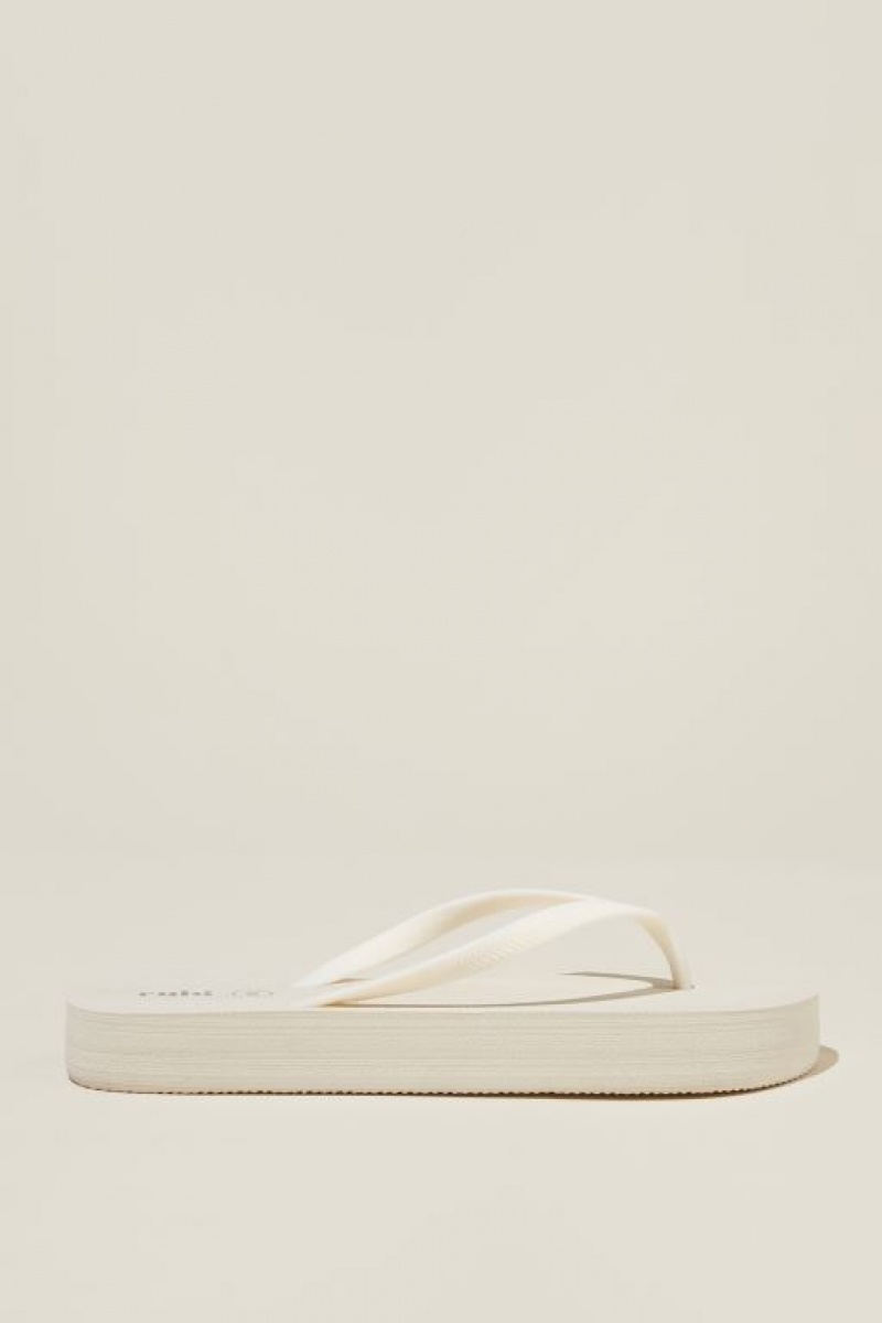 Cotton On The Rubi Flatform Flip Women\'s Sandals White | N6PFZZavMtt