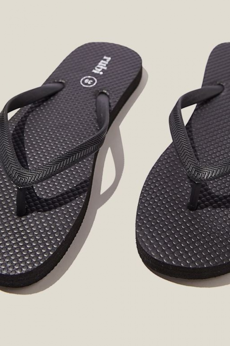Cotton On The Rubi Flip Flop Women's Sandals Black | VeMI56FKQaf