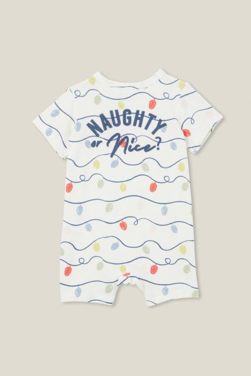 Cotton On The Short Sleeve Baby Rompers Light Yellow | ZeG3r4sK7NV