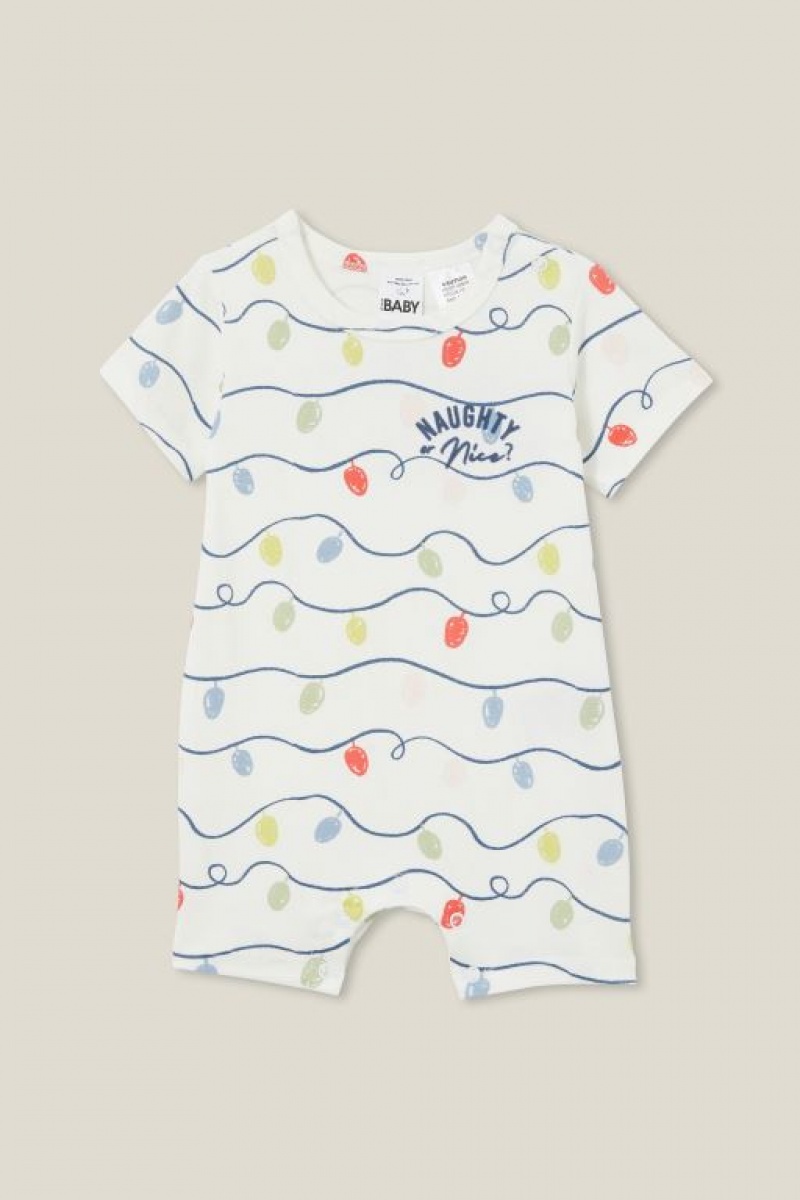 Cotton On The Short Sleeve Baby Rompers Light Yellow | ZeG3r4sK7NV