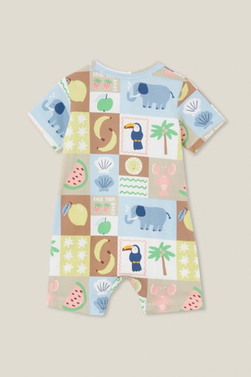 Cotton On The Short Sleeve Baby Rompers Light Yellow | v7Rn1b2TMO6