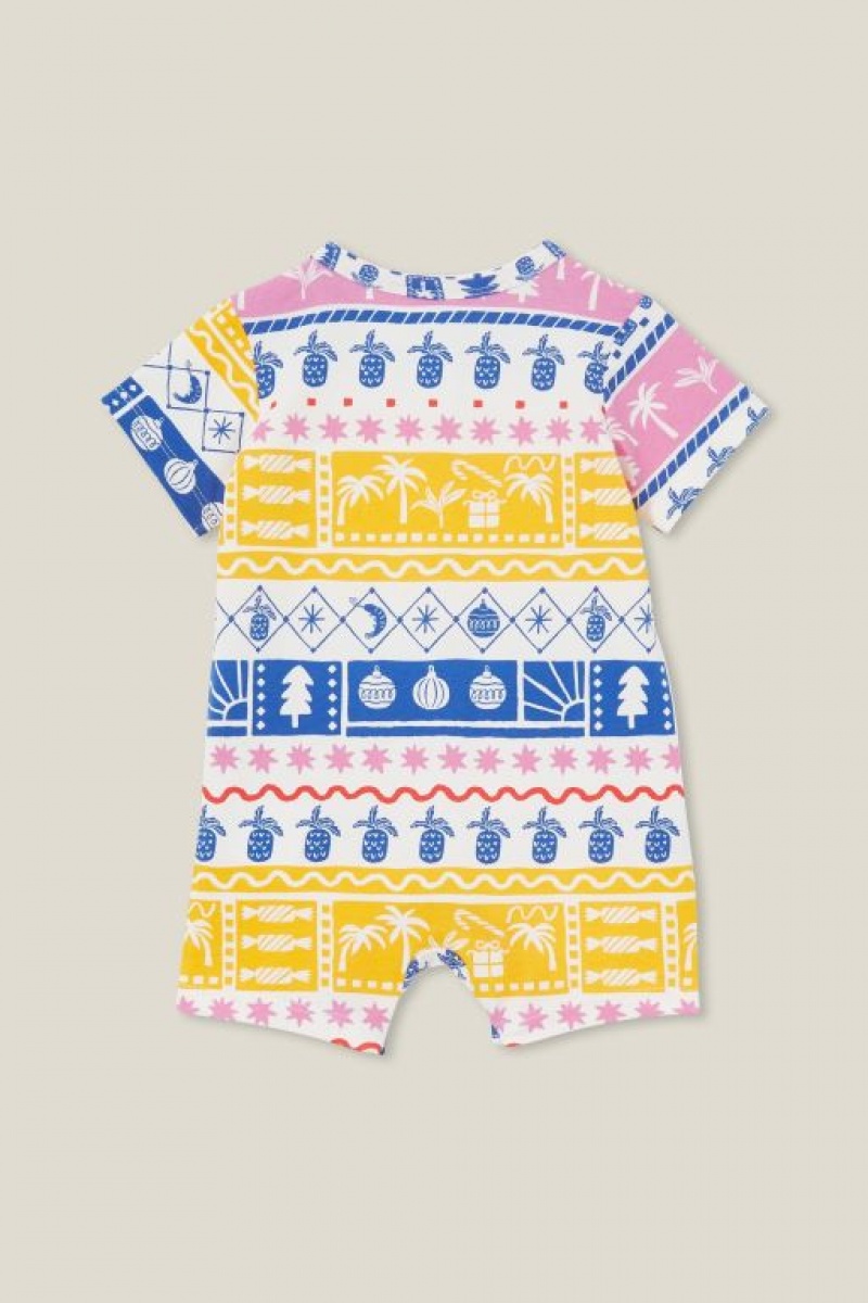 Cotton On The Short Sleeve Baby Rompers Light Yellow | VHIIzNzBq4E