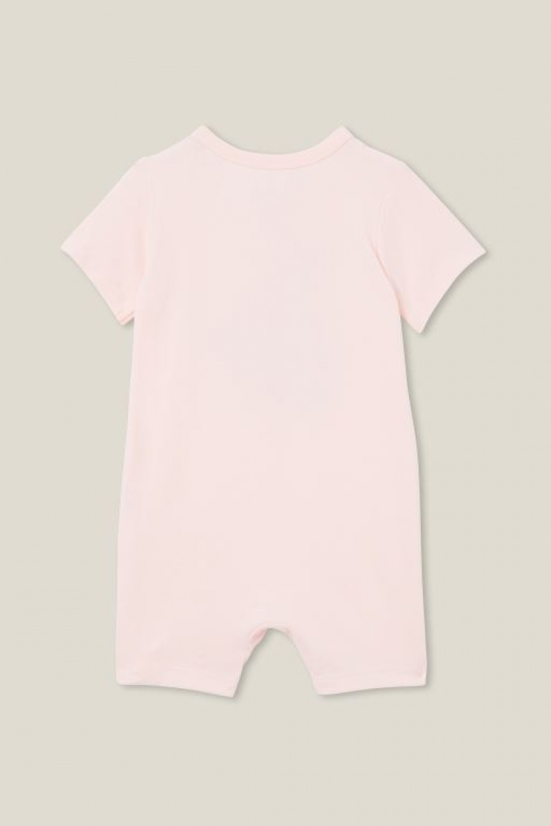 Cotton On The Short Sleeve Baby Rompers Pink | QVdQ3UnAF7U