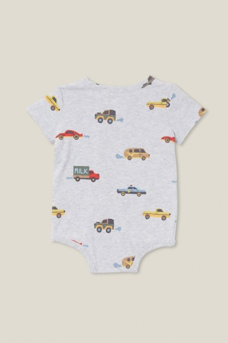 Cotton On The Short Sleeve Bubbysuit Baby Rompers Cloud | iBMX8US1NDm