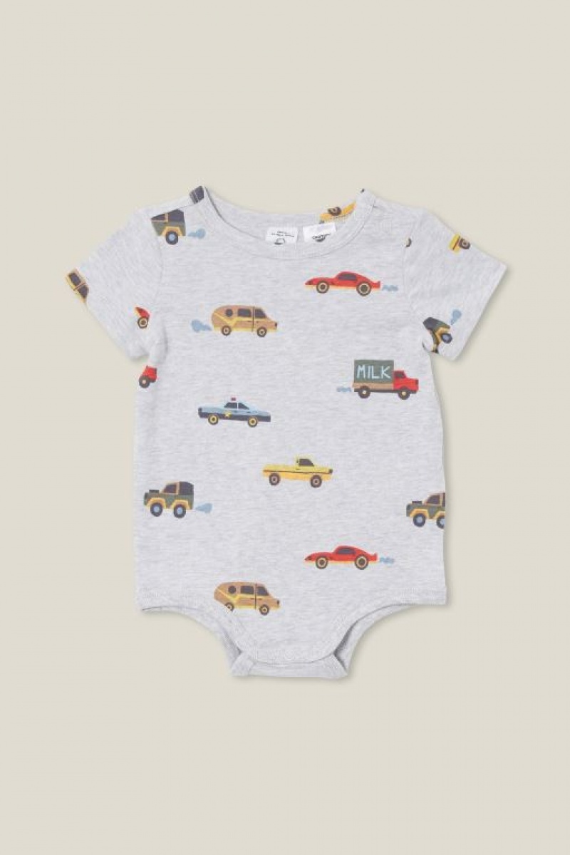 Cotton On The Short Sleeve Bubbysuit Baby Rompers Cloud | iBMX8US1NDm
