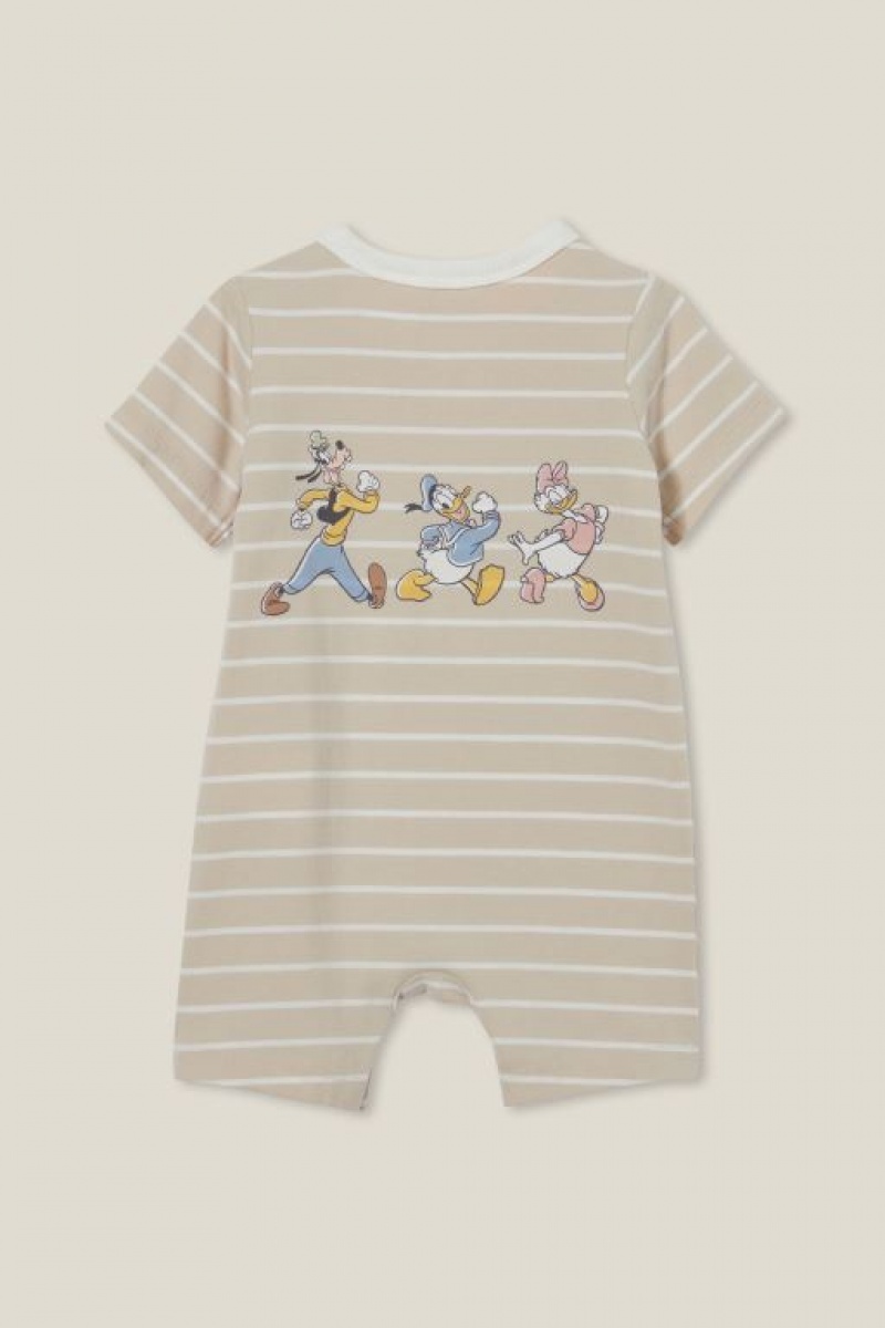 Cotton On The Short Sleeve Ringer Romper-Lcn Baby Rompers Light Yellow | uWL4Mvb3W9r