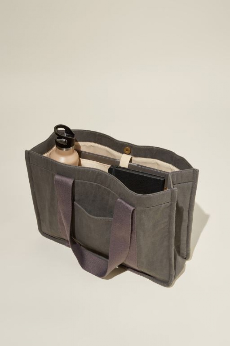 Cotton On The Stand By Tote Women's Bags Grey | 1OZ1Bsu1A5H
