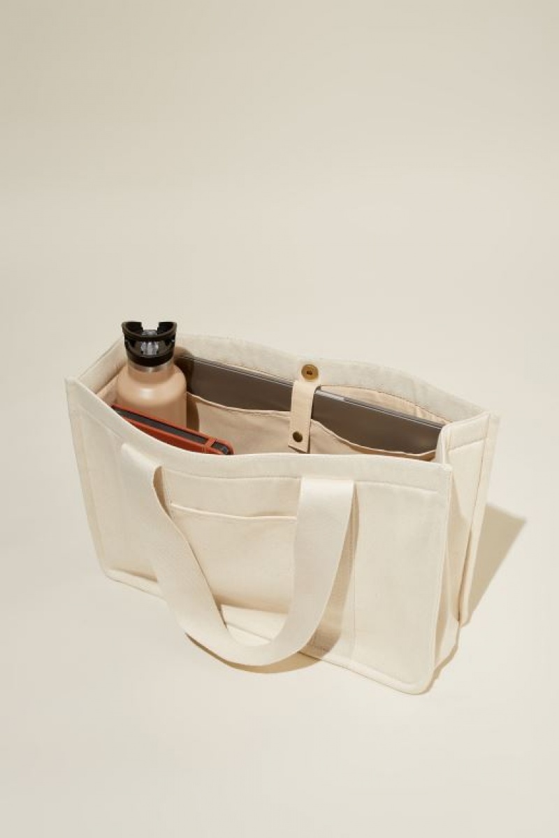 Cotton On The Stand By Tote Women's Bags Beige | VPFXbDOtdSN