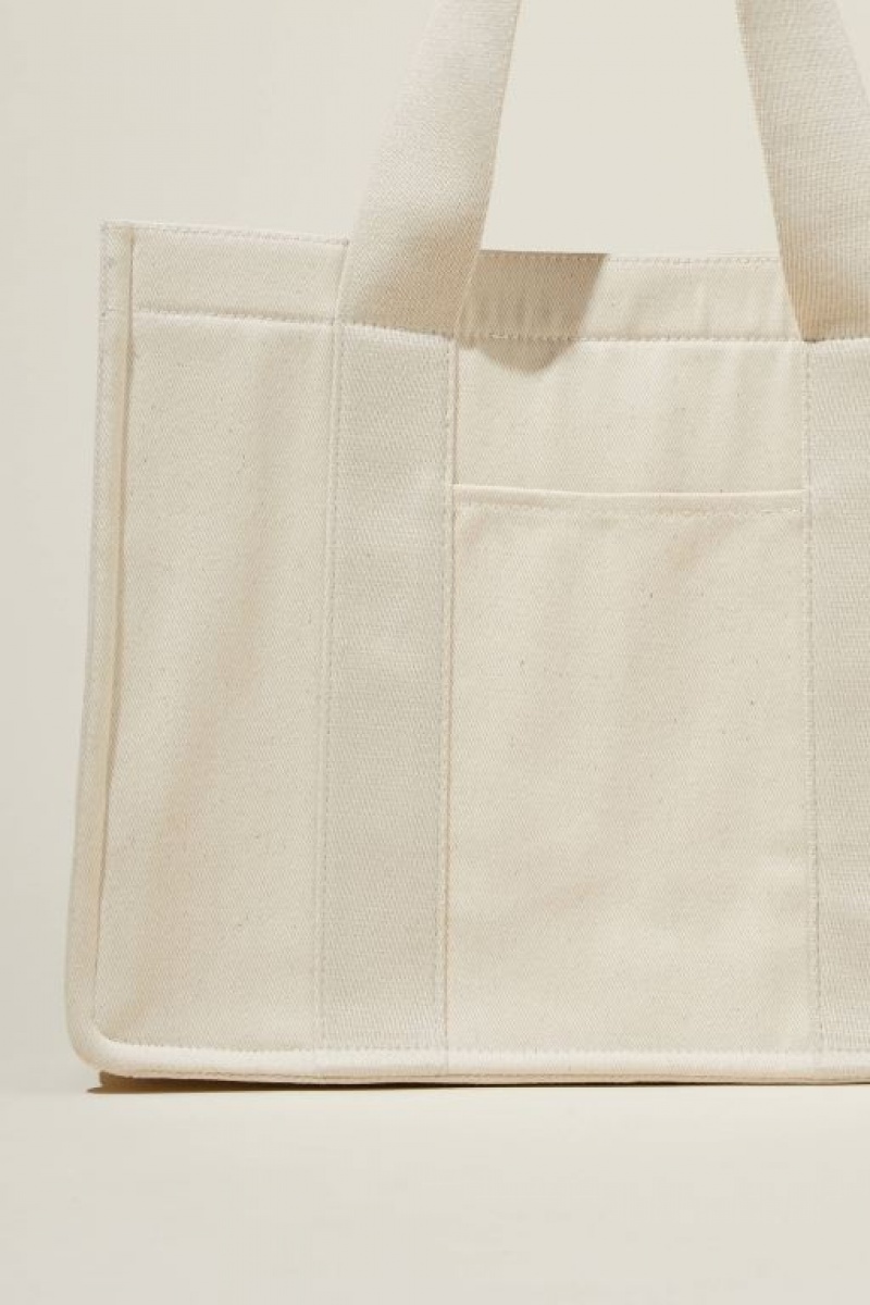 Cotton On The Stand By Tote Women's Bags Beige | VPFXbDOtdSN