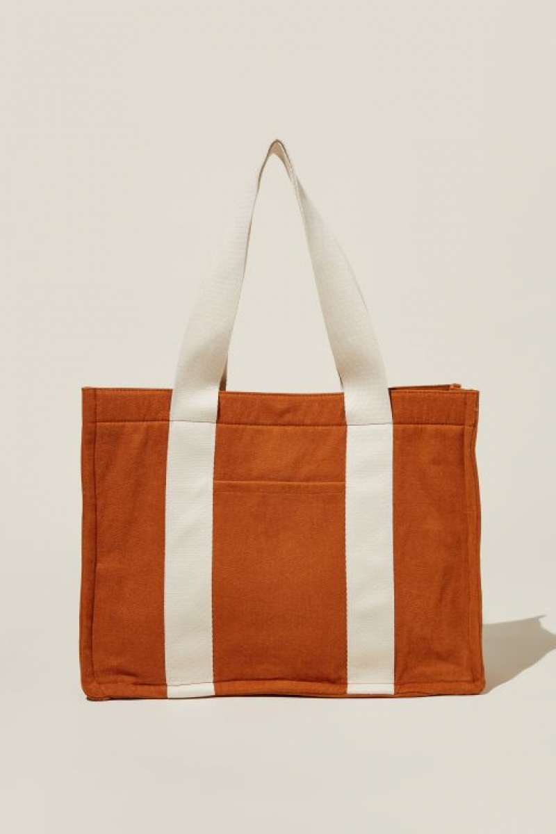 Cotton On The Stand By Tote Women\'s Bags Copper | ZtxBvASEXQb