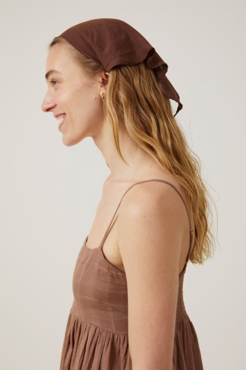 Cotton On Tilly Textured Women's Maxi Dress Brown | 9f3DvYGwu8O