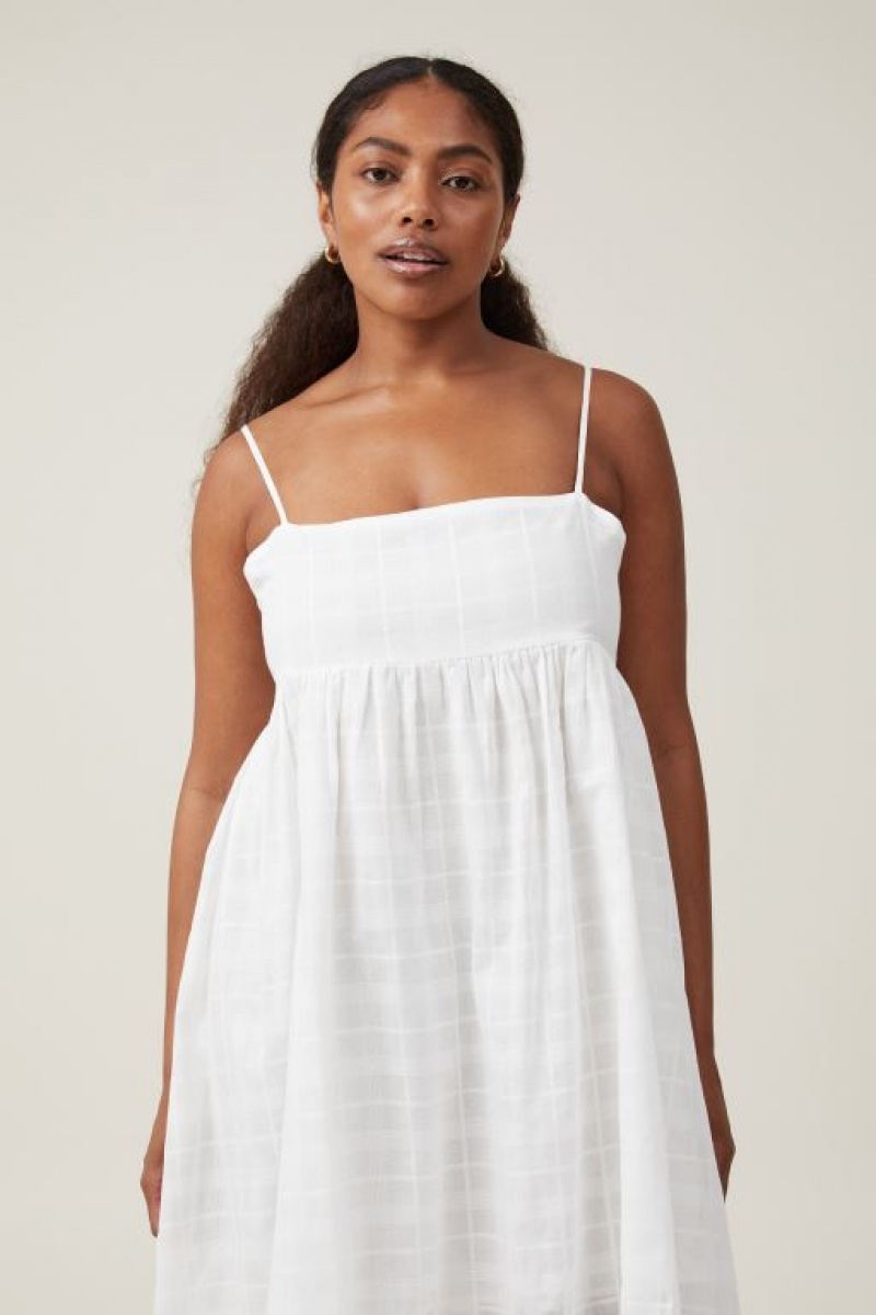 Cotton On Tilly Textured Women's Maxi Dress White | 0unj3bH3fSI