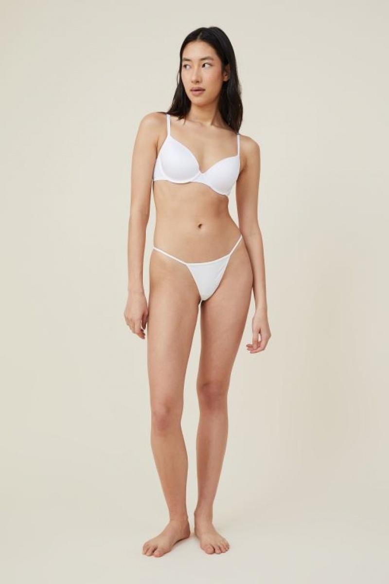 Cotton On Tiny Invisible Tanga Women's Thong Cream | 4JjIXbTZdWX