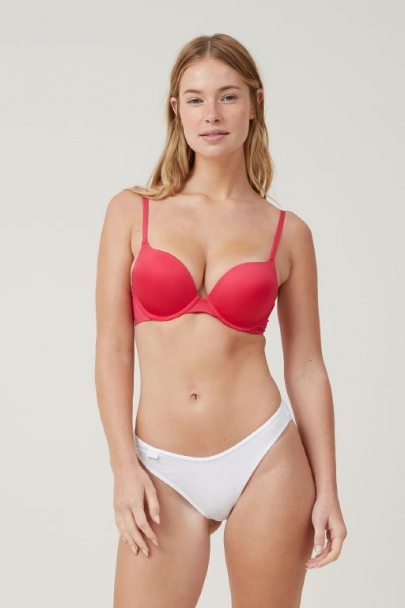 Cotton On Ultimate Comfort Push Up2 Women\'s Bras Rose Red | U8Ospg2P9PC