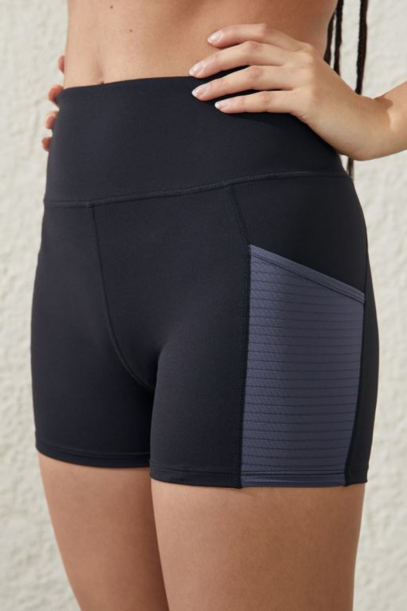 Cotton On Ultra Luxe Pocket Shortie Women's Shorts Black / Grey | 7ulDrzXQr8c