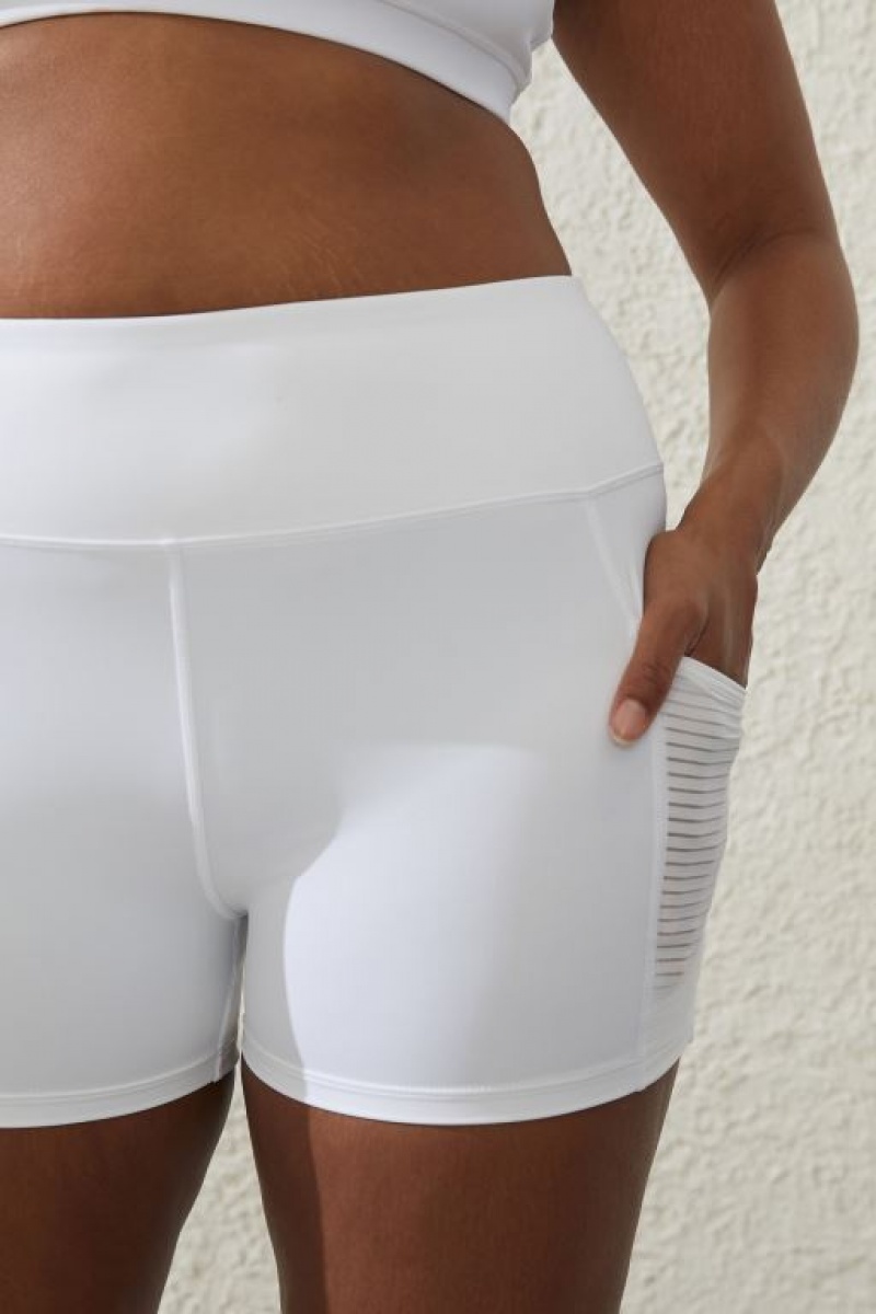 Cotton On Ultra Luxe Pocket Shortie Women's Shorts White | dms7iWsL5Np