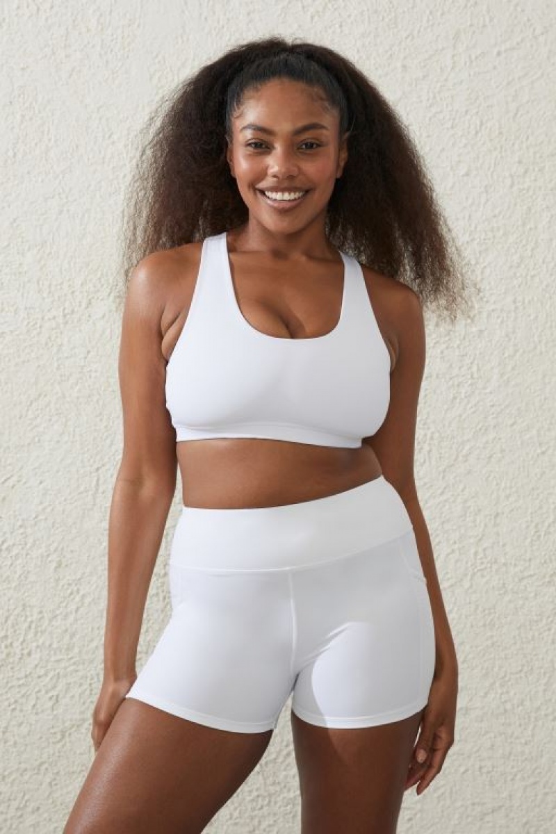 Cotton On Ultra Luxe Pocket Shortie Women's Shorts White | dms7iWsL5Np