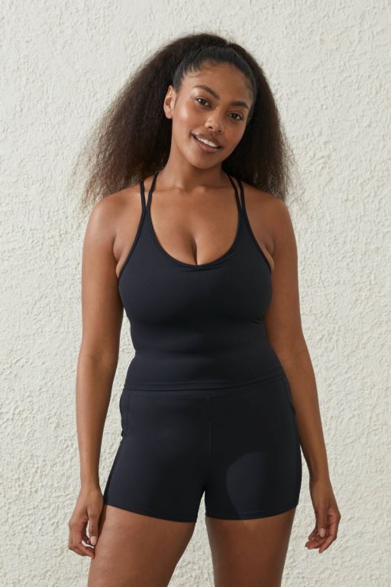 Cotton On Ultra Luxe Pocket Shortie Women's Shorts Black | ilHfR0f5rhM