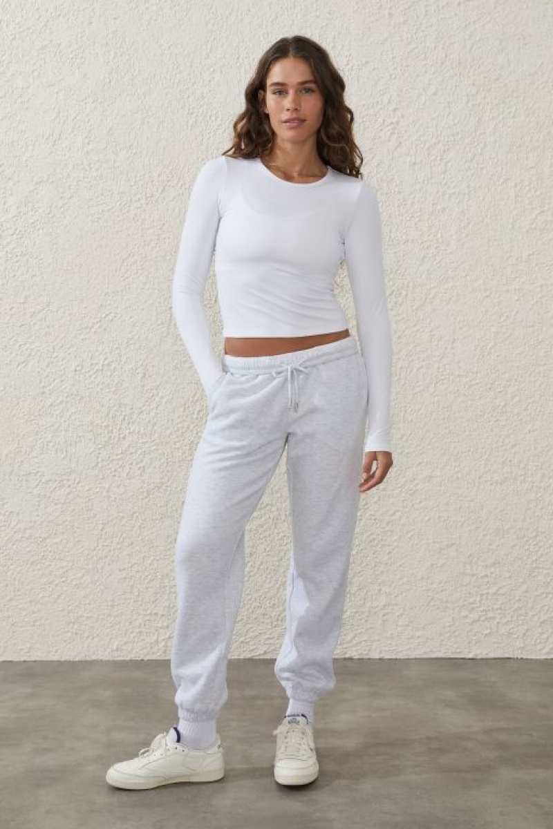 Cotton On Ultra Soft Fitted Top Women's Long Sleeve White | 6u8riwFAg0D