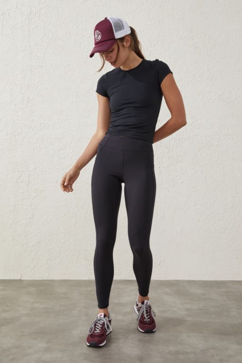 Cotton On Ultra Soft Fitted Women's T Shirts Black | PShx5LNvrVt