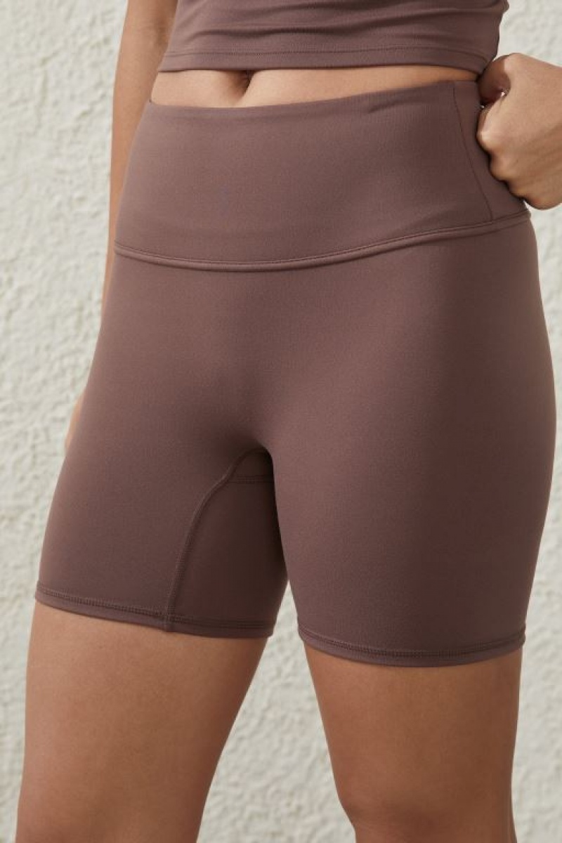 Cotton On Ultra Soft Yoga Women's Bike Shorts Deep Grey Brown | uC0iS5jn6xG