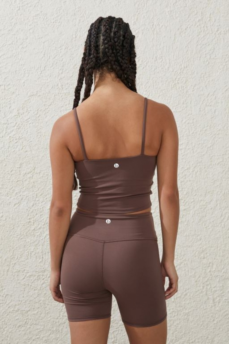 Cotton On Ultra Soft Yoga Women's Bike Shorts Deep Grey Brown | uC0iS5jn6xG