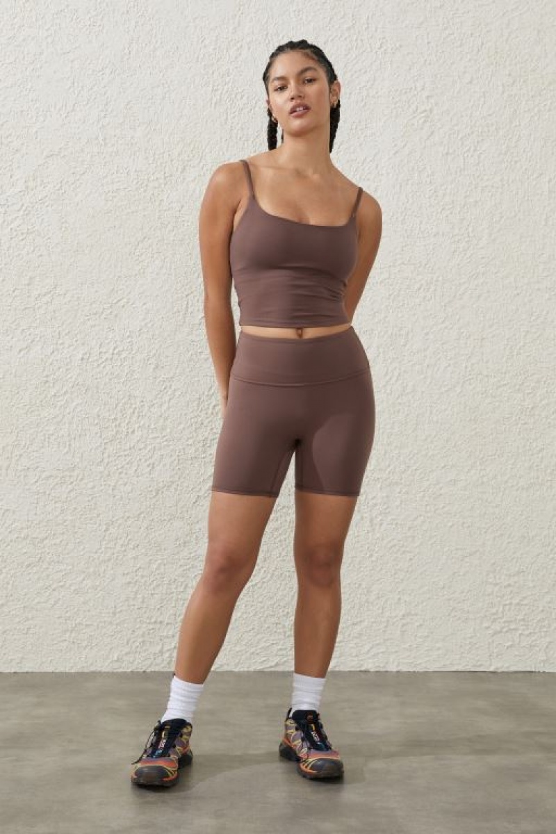 Cotton On Ultra Soft Yoga Women\'s Bike Shorts Deep Grey Brown | uC0iS5jn6xG