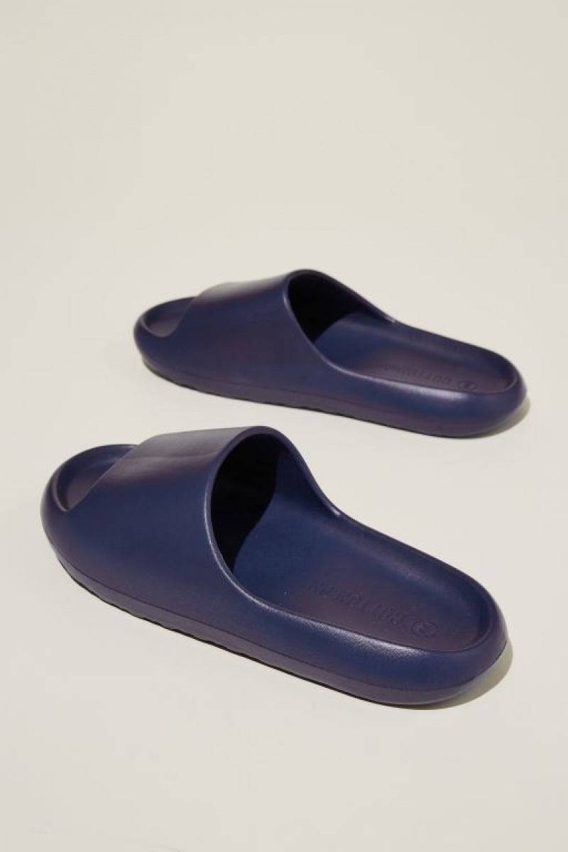 Cotton On Vacay Slide Men's Sandals Navy | KY0fZgAn93n