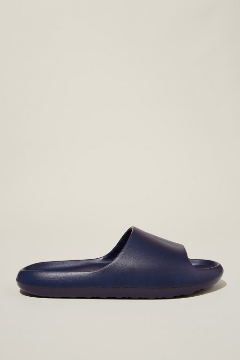 Cotton On Vacay Slide Men\'s Sandals Navy | KY0fZgAn93n