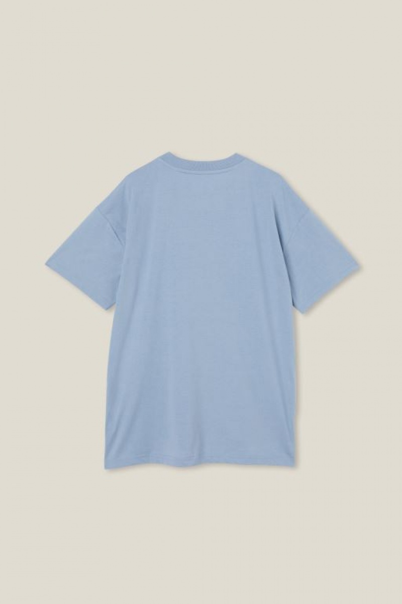 Cotton On Walt Spliced Waffle Short Sleeve Boys' T Shirts Blue | KXLdjCzlpXE