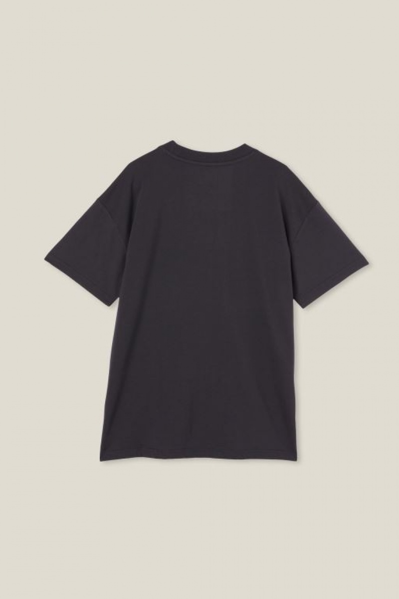 Cotton On Walt Spliced Waffle Short Sleeve Boys' T Shirts Phantom | 7Cou0RYioAe
